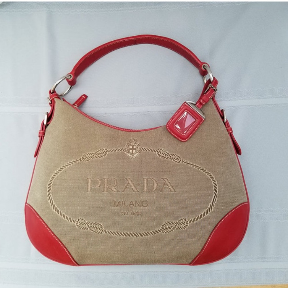 Authentic Prada Logo shoulder bag